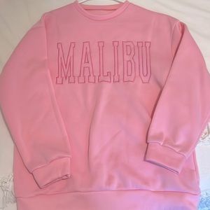 pink malibu crewneck